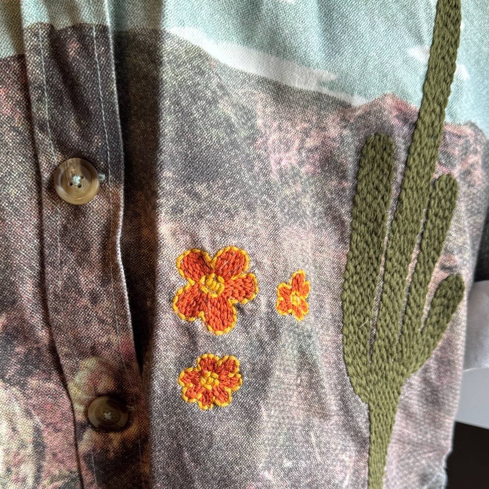 Bdg Multicolor Utility Jacket With Cactus Design View 3